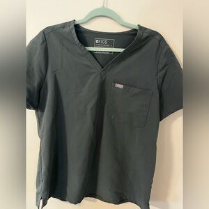 Figs Women’s Catarina One Pocket Scrub Top Bonsai Green Size Large *flawed*